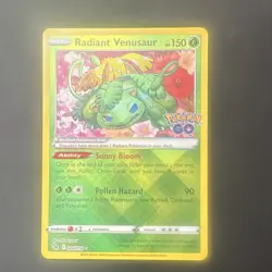 Pokemon Radiant Venusaur 004/078 Pokemon GO Radiant Rare Holo 150 HP Card - Image 1