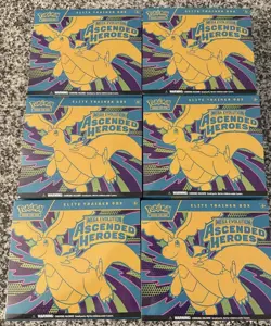 Pokemon Ascended Heroes ETB Lot x6 Brand New Factory Sealed Elite Trainer Box - Image 1