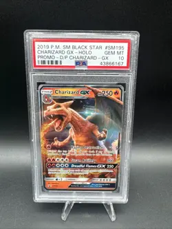 2019 Pokemon Charizard GX HOLO SM195 Black Star Promo Sun & Moon - PSA 10 GEM MT - Image 1