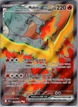 Team Rocket's Moltres ex 208/182 SV10: Destined Rivals - Pokemon Card - NM - Image 1