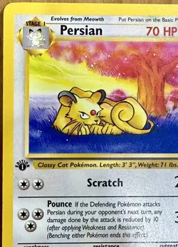 Persian 42/64 Jungle Set 1st Edition Uncommon 1999 Vintage Pokemon TCG - Image 2
