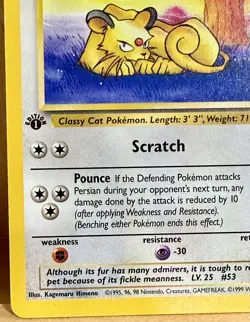 Persian 42/64 Jungle Set 1st Edition Uncommon 1999 Vintage Pokemon TCG - Image 3