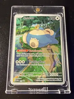 Pokemon TCG Snorlax ETB Promo Scarlet & Violet 151 Black Star Holo Card Read! - Image 1
