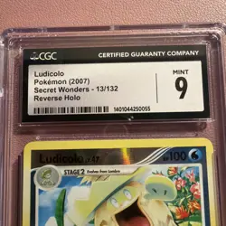 Ludicolo Pokemon 2007 Secret Wonders 13/132 Reverse Holo Mint 9 CGC - Image 2