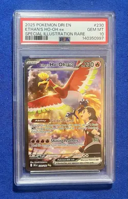 2025 POKEMON DRI SPECIAL ILLUSTRATION RARE #230 ETHAN'S HO-OH EX PSA 10 - Image 1