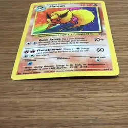 Pokemon TCG Flareon Jungle 3/64 Holo Unlimited Holo Rare LP - Image 2
