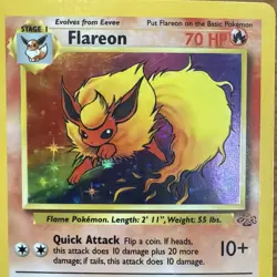 Pokemon TCG Flareon Jungle 3/64 Holo Unlimited Holo Rare LP - Image 4