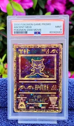 Ancient Mew 2000 Movie Promo Holo Vintage Pokemon PSA 9 - Beautiful Holo! - Image 1