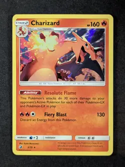 2018 Pokemon CHARIZARD #3/70 Dragon Majesty Unlimited Holo Rare English - Image 1