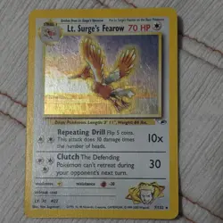 Pokemon TCG Lt. Surge's Fearow Gym Heroes Holo Rare 007/132 Stage 1 70 HP Engli… - Image 1