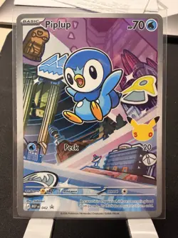 Piplup 2026 Pokemon MEP 042 Promo First Partner Illustration Rare - Image 1