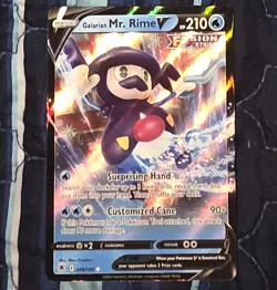 Pokemon TCG Galarian Mr. Rime V SWSH Astral Radiance 049/189 Ultra Rare - Image 1