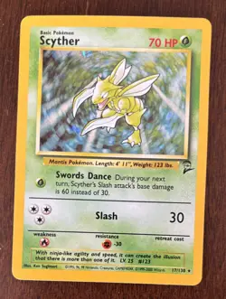 Pokemon Scyther Base Set 2 Holo Rare 17/30 - Image 3