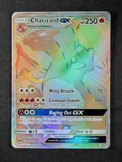 2017 Pokemon CHARIZARD GX #150/147 Burning Shadows Rainbow Secret Rare English - Image 1