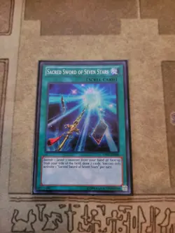 YUGIOH SACRED SWORD OF SEVEN STARS LTGY-EN066 SUPER UNLIMITED ED NM - Image 1