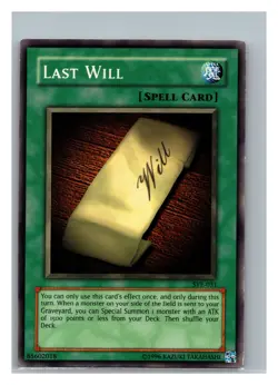 Starter Deck: Yugi Evolution #SYE-031 Last Will - Image 1