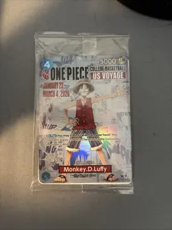 Bandai Namco One Piece CCG Monkey.D.Luffy US Voyage Promo Holo Card P-055 - Image 1