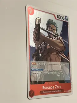 Roronoa Zoro Rare (R) OP14-015 The Azure Sea's Seven English Foil - Image 2