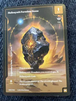 Wonders of The First Call Of The Stones Heliosynth Formless Stone MYTHIC Paper - Image 1