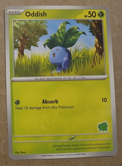 Oddish Card My First Battle Pokemon Bulbasaur Stamped - Image 1