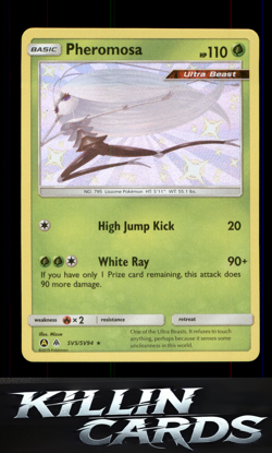 Pheromosa SV5/SV94 Pokemon Shiny Holo Rare Hidden Fates: Shiny Vault Card NM - Image 1