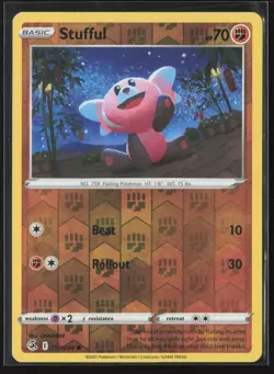 Stufful Common SWSH08: Fusion Strike 150/264 NM Pokemon Card Reverse Holo - Image 1