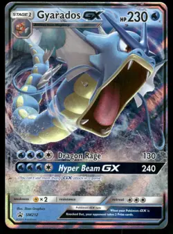 Pokemon Cards Gyarados GX SM212 SM Black Star Promos Promo NM - Image 1