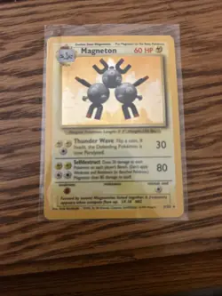 Magneton Base Set Holo Unlimited Rare MP Pokemon TCG Card 9/102 LP #3 - Image 1