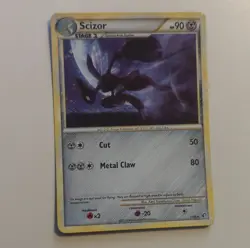 Pokemon TCG Scizor Holo Rare Undaunted 7/90 Stage 1 Metal Type English 2010 Card - Image 1
