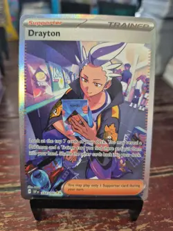 Drayton 244/191 Surging Sparks Full Art Ultra Rare Holo Pokemon Card NM SIR - Image 1