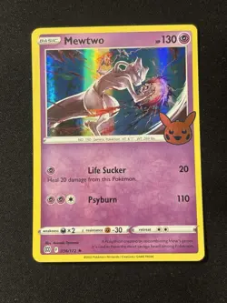Mewtwo Holo Rare 056/172 Pokemon Trick or Trade Halloween 2022 Card MINT - Image 1
