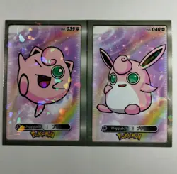 Jigglypuff Wigglytuff Silver Border 2 Pokemon Cards Database Cracked Ice Holo - Image 1
