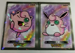 Jigglypuff Wigglytuff Silver Border 2 Pokemon Cards Database Cracked Ice Holo - Image 2
