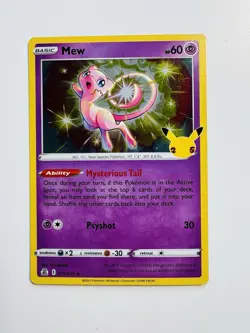 Pokemon Mew Holo Rare TCG Card 11/25 Celebrations 25th Anniversary Edition - Image 1