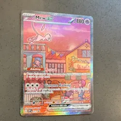 Pokemon Mew EX Full Art Promo Holo 180 HP SV: Scarlet & Violet 053 Card - Image 2