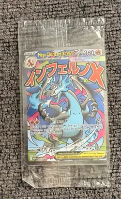 Pokemon TCG Mega Charizard x Ex Promo Card Sealed Holo - Image 1