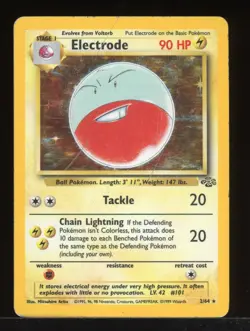 Electrode Jungle 2/64 Holo Rare 90 HP Unlimited Wizards 1999 Card Pokemon TCG - Image 1
