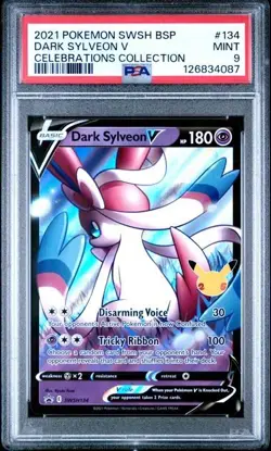 PSA 9 MINT Dark Sylveon V Celebrations Black Star Promo Pokemon Card SWSH134 - Image 1