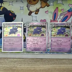 Pokemon 151 Gengar 094/165 - 2x Reverse Holo and 1 Reverse Holo - 3 Card Lot - Image 1