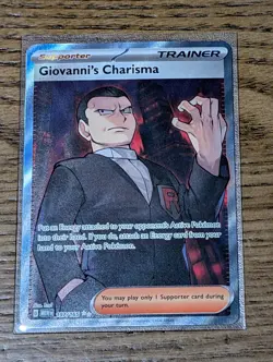 Pokemon TCG Giovanni's Charisma 197/165 Full Art Ultra Rare Card SV 151 - Image 1