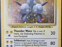 Vintage Pokemon TCG Base Set WoTC Magneton Holo Rare Card #9/102 60 HP - Image 3