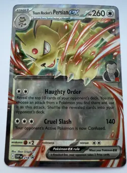 Team Rocket's Persian ex 218 Sv: Scarlet & Violet Promo Cards Holo - Image 1