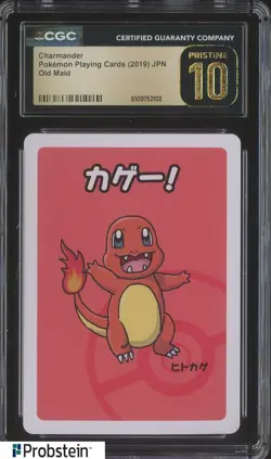 2019 Pokemon Japanese Playing Cards Old Maid Charmander CGC 10 PRISTINE - Image 1