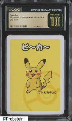 2019 Pokemon Japanese Playing Cards Old Maid Pikachu CGC 10 PRISTINE - Image 1