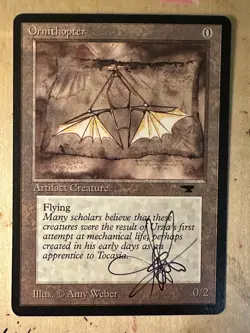 MTG ARTIST PROOF Antiquities Ornithopter AP Sketch Art Amy WEBER Magic - Image 2