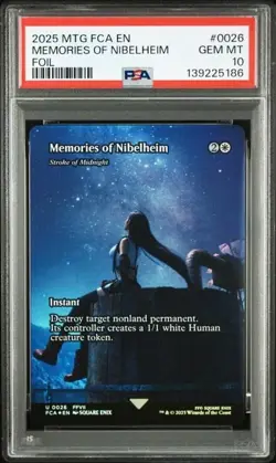 2025 MTG FINAL FANTASY THROUGH THE AGES FOIL #0026 MEMORIES OF NIBELHEIM PSA 10 - Image 1