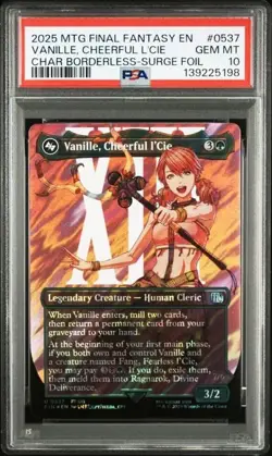 PSA 10 SEQUENTIAL 10S FANG & VANILLE BORDERLESS SURGE FOIL FINAL FANTASY MTG - Image 2