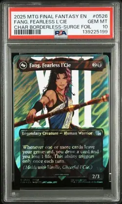 PSA 10 SEQUENTIAL 10S FANG & VANILLE BORDERLESS SURGE FOIL FINAL FANTASY MTG - Image 4