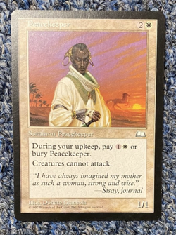 1997 Magic The Gathering~ Peacekeeper ~Lightly Played/Excellent~Weatherlight#22 - Image 1