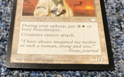 1997 Magic The Gathering~ Peacekeeper ~Lightly Played/Excellent~Weatherlight#22 - Image 4